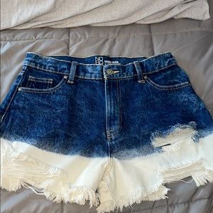 High rise ombré shorts
